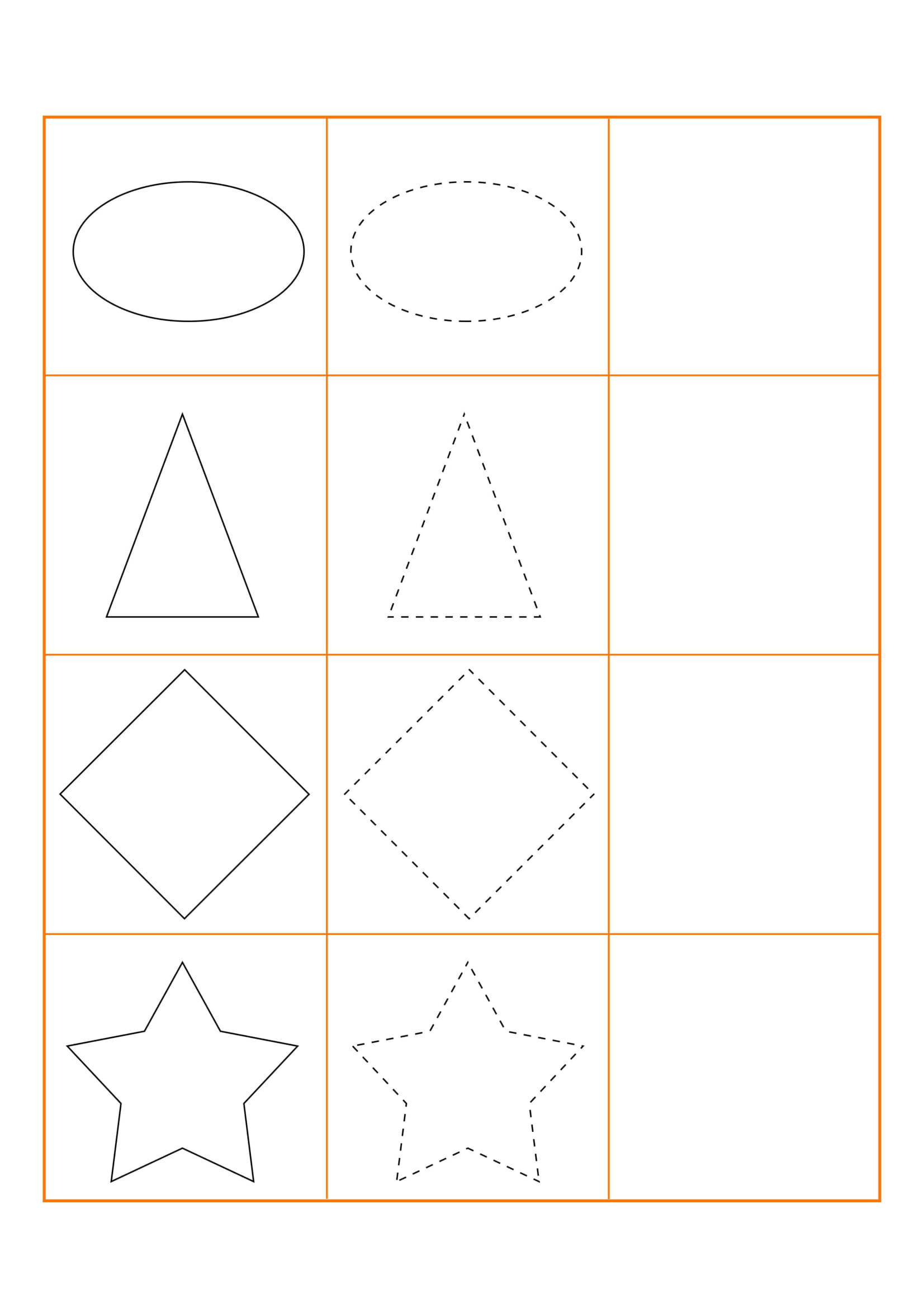 Geometric Shapes Identification Activity - Shapes: Circle, Oval, Triangle, Diamond, Star