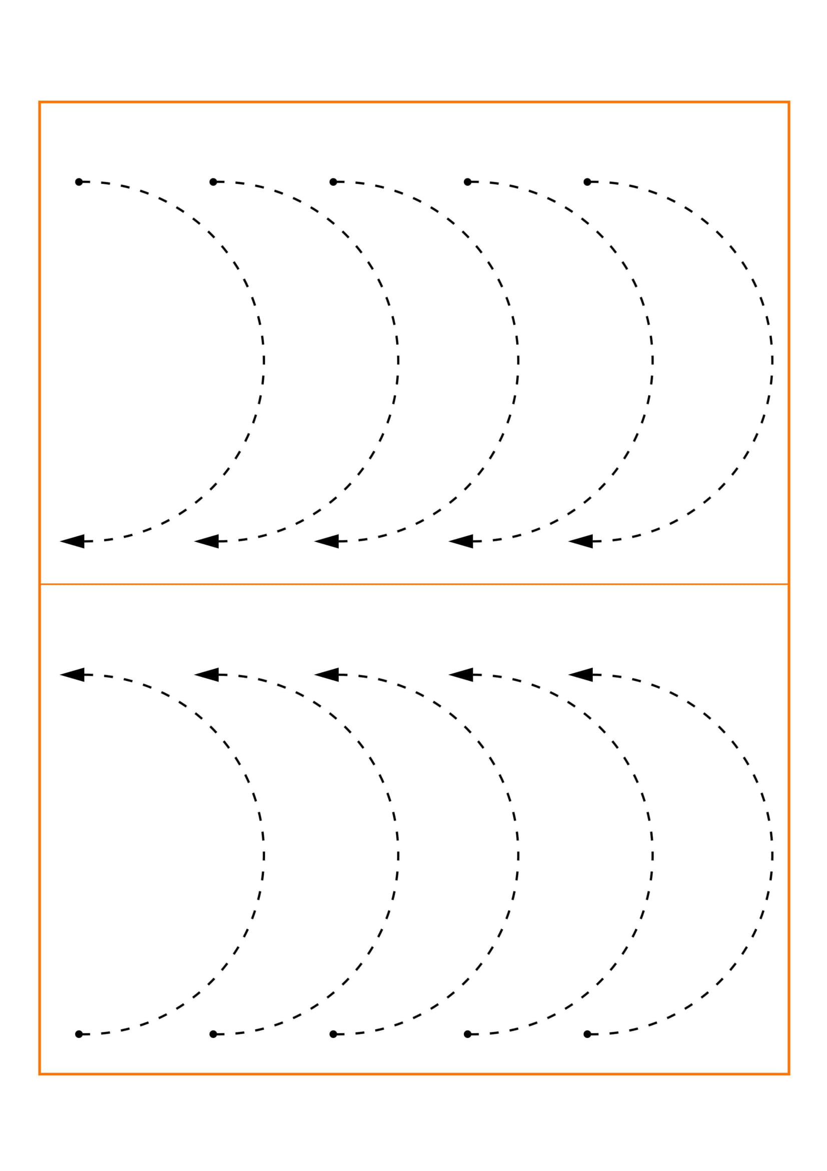 Geometrik Dalgalar: Yön ve Şekil Çizimi (Üst ve Alt Kısım)