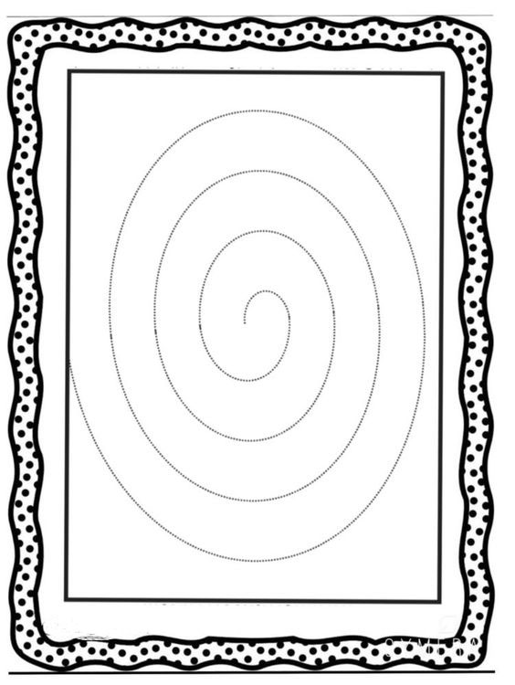Spiral Drawing Practice Sheet for Children