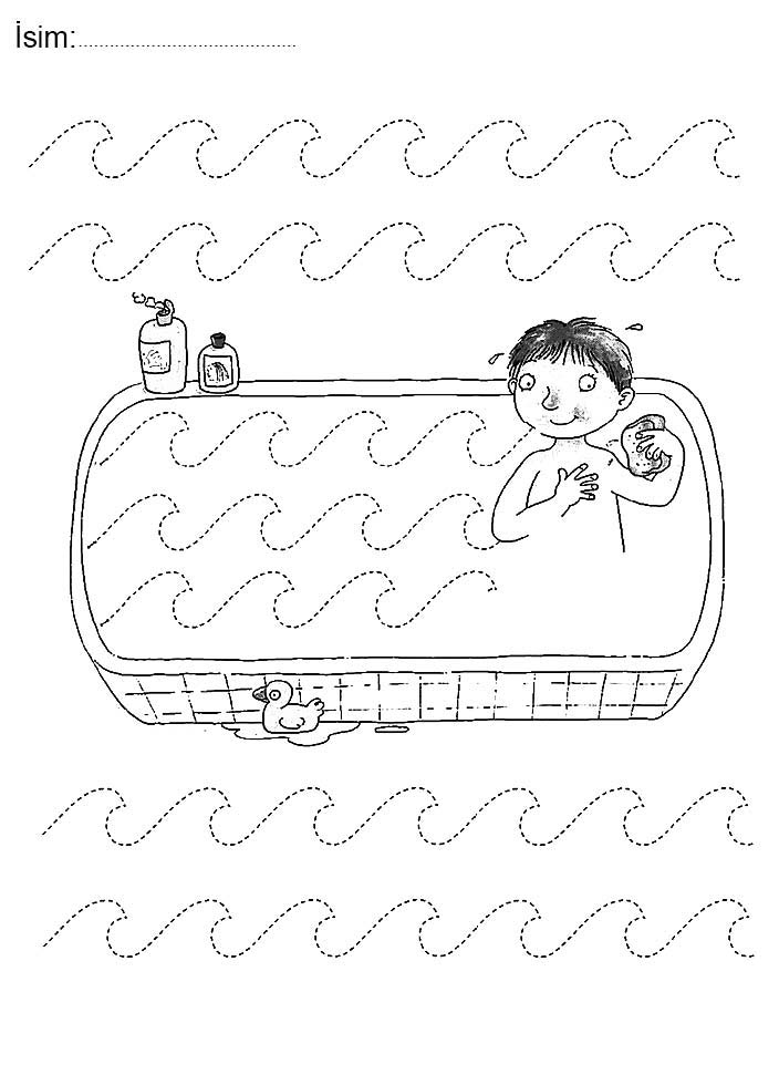 Banyo Teması: Çocuk ve Yüzen Ördek