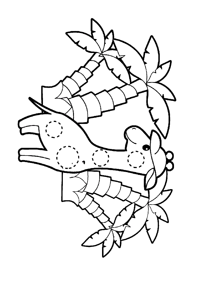 Yılan Kolları ile Giraff Inkscape Tarifi - Hayvan ve Ağaçlar