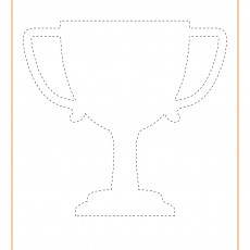 Trophy Outline Coloring Activity for Kids