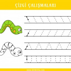 Çizgi Çalışmaları - Eğlenceli Kıvrımlı Çizgiler ve Solucan Figürleri İle Çizgi Geliştirme Etkinliği
