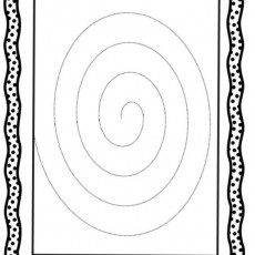 Spiral Drawing Practice Sheet for Children