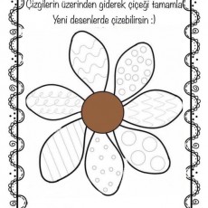 Çiçeği Tamamlama Etkinliği - Çizim ve Desenler