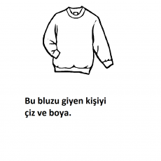 Çizim ve Boyama Etkinliği - Sweatshirt Giyen Kişi