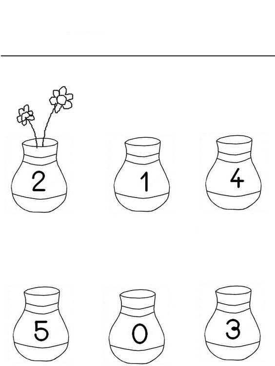 Çiçekli Vazo Eğitimi: 1-5 Rakamları ve Çiçekler