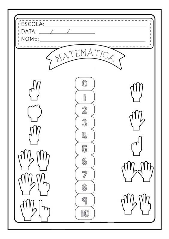 Matematik Eğitim Materyali: Rakamlar ve Parmaklar (0'dan 10'a kadar)