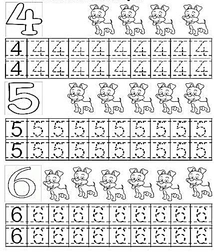 Hayvanlar ve Sayılar: 4, 5, 6 - Eğitim Materyali