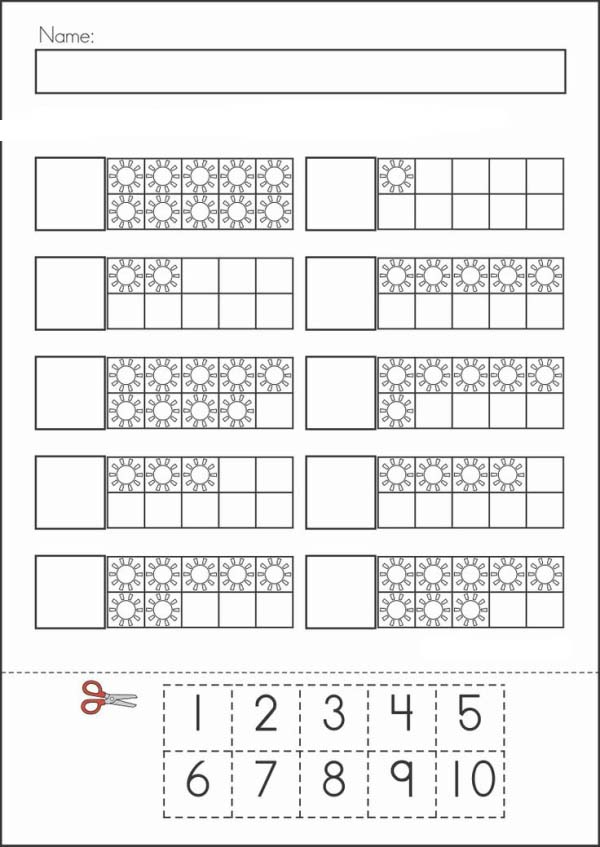 Kesme ve Sayma Etkinliği: 1-10 Arası Sayılar