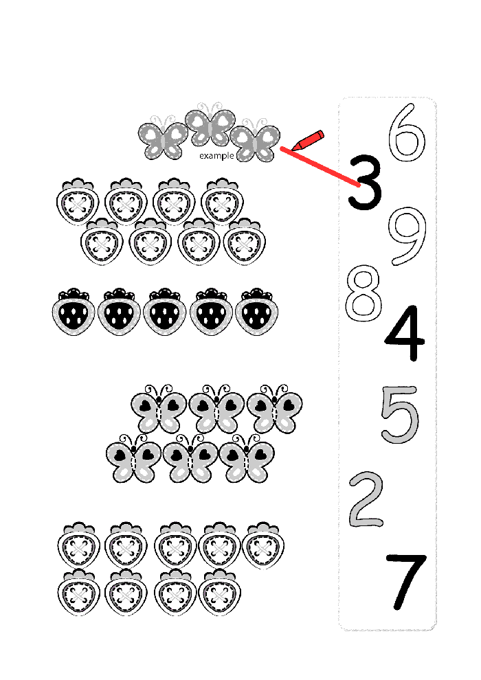 Hayvan Sayma ve Rakam Tanıma Etkinliği: 3 Butterflies, 6 Ladybugs, 9 Numbers (3, 6, 9, 8, 4, 5, 2, 7)