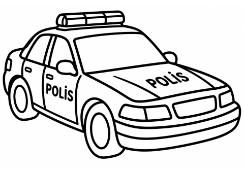 Polis Aracı - Çizim - Eğitim Materyali