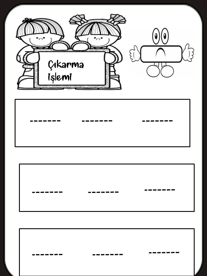 Çıkarma İşlemi Çalışma Sayfası - Temel Matematik Eğitimi