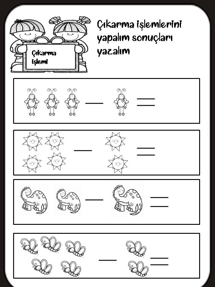 Çıkarma İşlemleri Eğitsel Materyali: Hayvanlar ve Doğa Teması