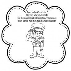 Eğitici Çizim: Atatürk'ü Tanıyalım - 1 (Sesli Harfler: A, E, I, O, U; Sessiz Harfler: B, D, G, H, K, L, M, N, R, S, T, Ç)