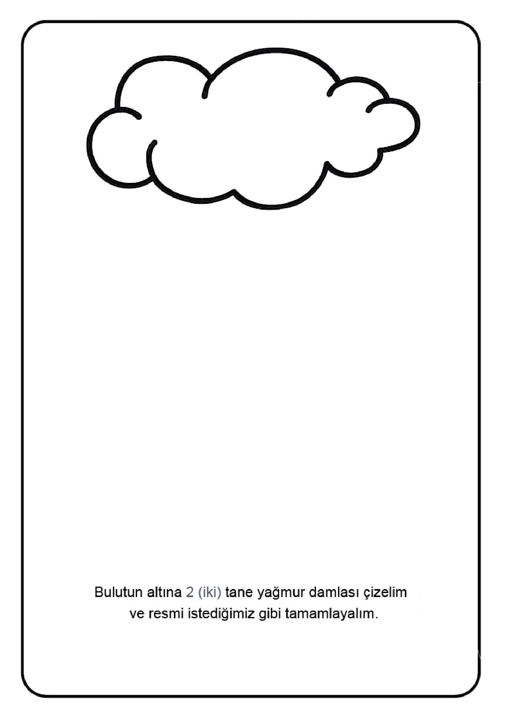 Yağmur Damlası Çizimi Aktiviteleri