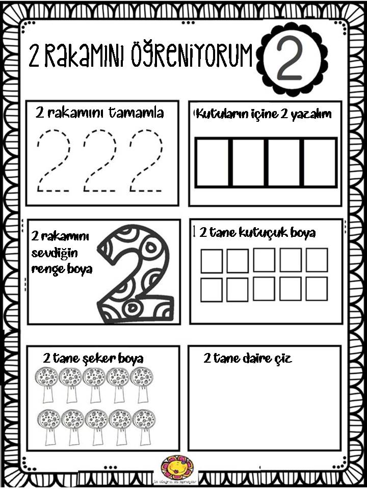 2 Rakamını Öğreniyorum: Eğitim Materyali