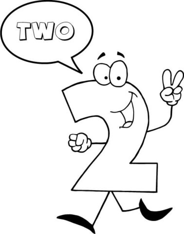 Renkli Sayı ve Kelime Eğitimi: İki (2 - TWO)