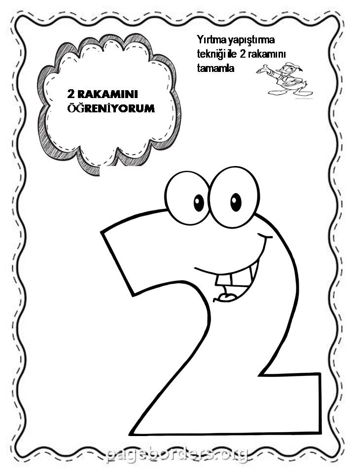 2 RAKAMINI ÖĞRENİYORUM - Yırtma Yapıştırma Tekniği ile Etkinlik