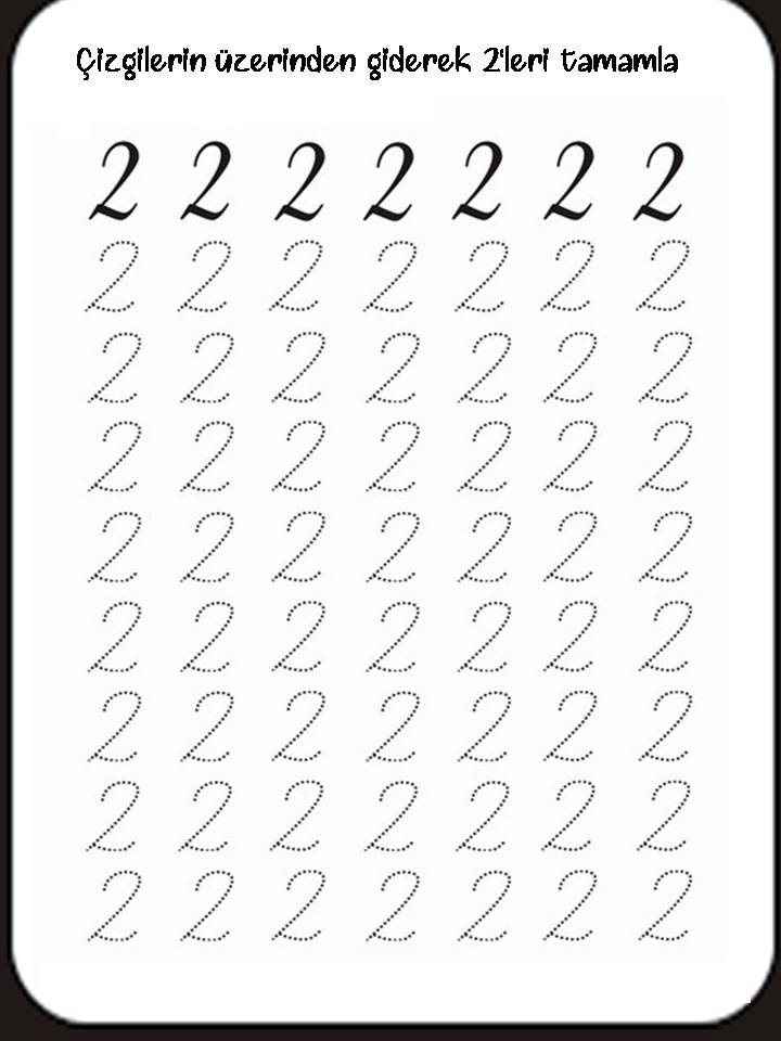 2'lerin Yazımı ve Tamamlama Eğitimi (2, İki)