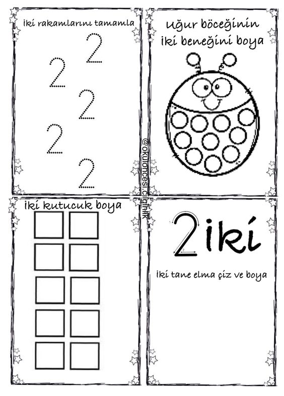 İki Rakamı ve Uğur Böceği Boyama Etkinliği