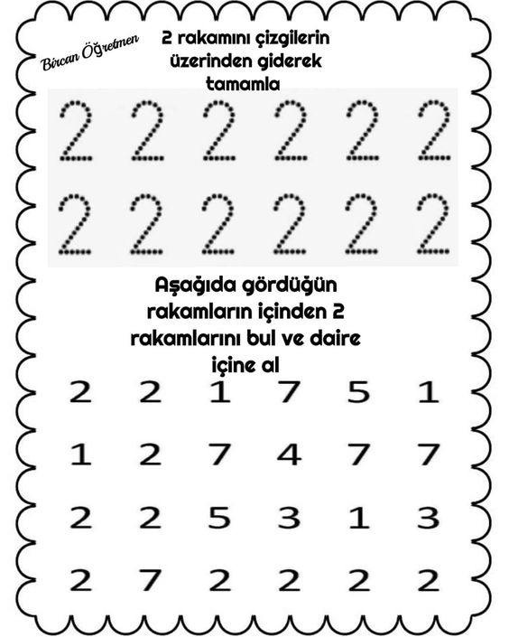 2 Rakamının Tanıtımı ve Bulma Etkinliği