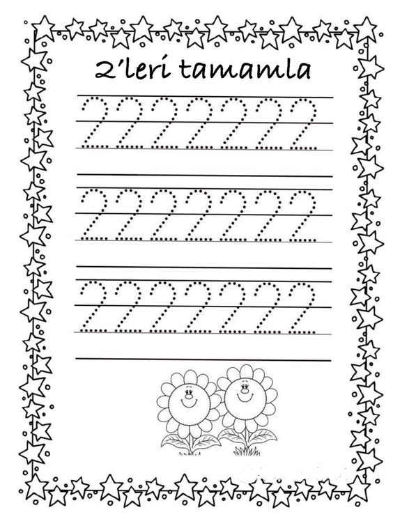 2 Sayısının Yazımı ve Tamamlanması Egzersizi