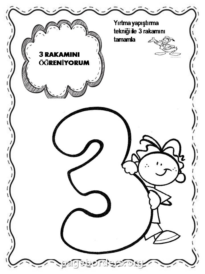 3 Rakamını Öğreniyorum - Eğitsel Aktivite