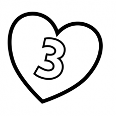 number-3-in-heart-coloring-page