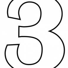 number-3-coloring-page