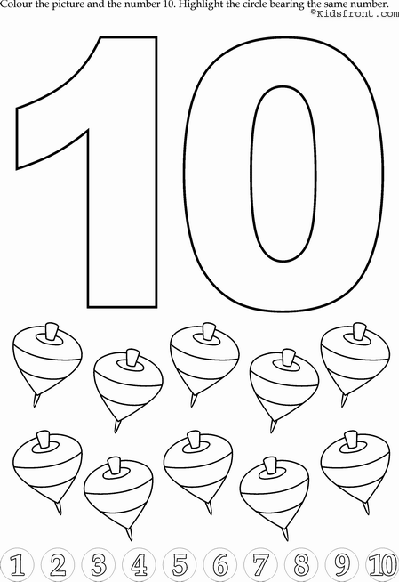 10 Renkli Topaçlar Etkinliği - Sayı Yazma ve Eşleştirme