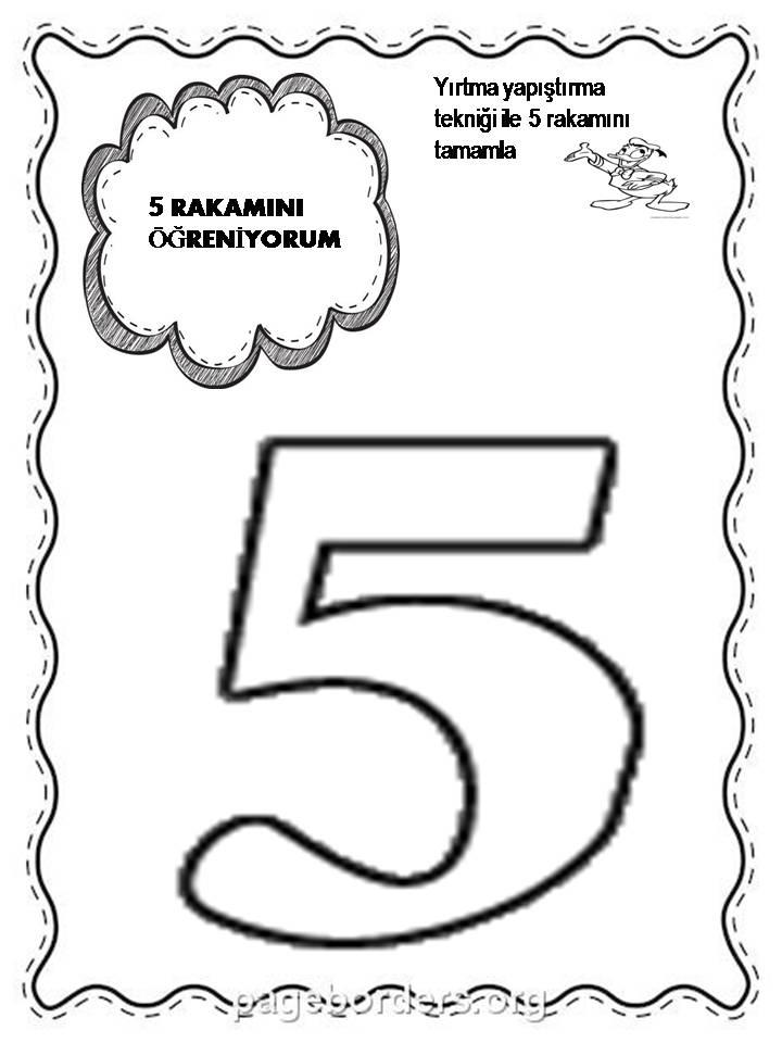 5 RAKAMINI ÖĞRENİYORUM - Yırtma Yapıştırma Tekniği ile Tamamla