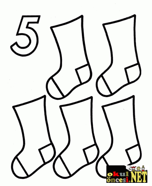Sayı 5 ve Beş Çorap Eğitim Materyali