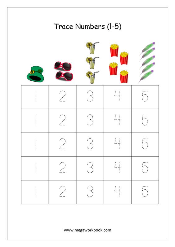 Trace Numbers (1-5) - Engaging Educational Worksheet for Early Childhood Number Learning
