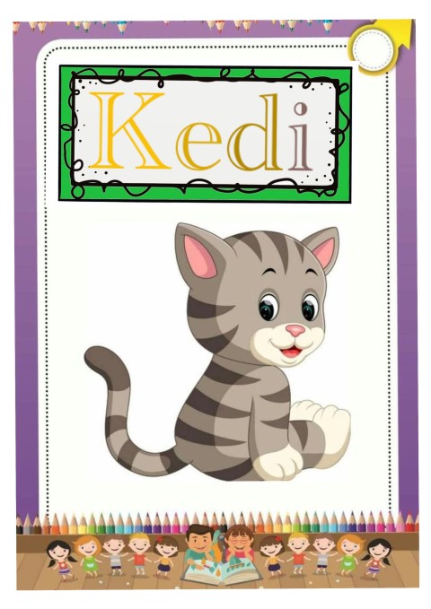 Kedi: Eğitim Materyali - Hayvanlar ve Sesli Harfler