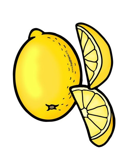 Yarım Limon ve Dilimleri - Sarı Meyve İllüstrasyonu