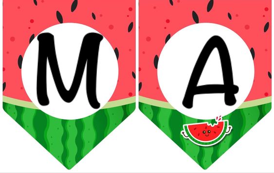 M ve A Harfleri ile Karpuz Temalı Eğitim Materyali