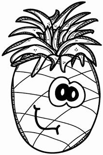Pineapple Character Drawing - Fun Fruit Illustration