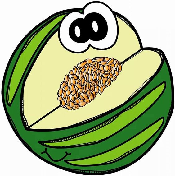Karikatür Melon: Renkli İki Gözlü Eğlenceli Karpuz Çizimi