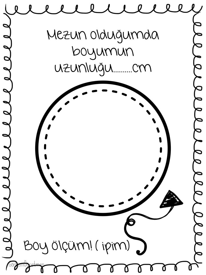 Mezuniyet Boy Ölçüm Aktivitesi - Boy Uzunluğu  ______ cm
