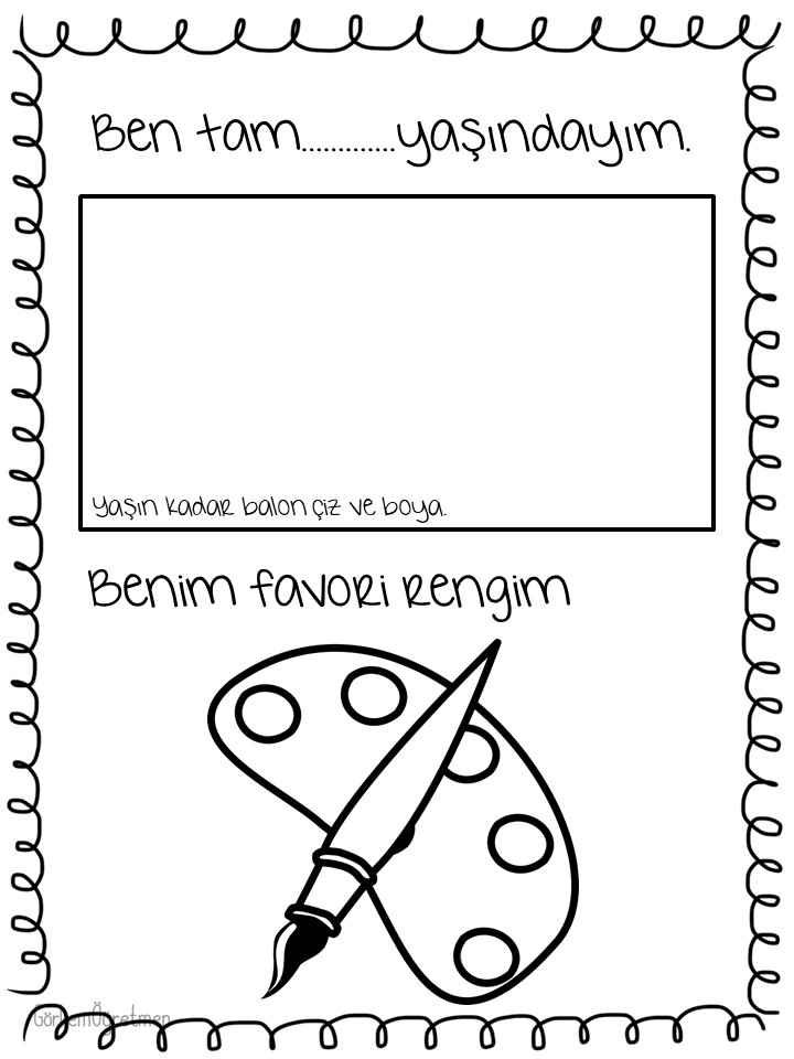 Çocuklara Yönelik Yaş ve Favori Renk Belirleme Etkinliği