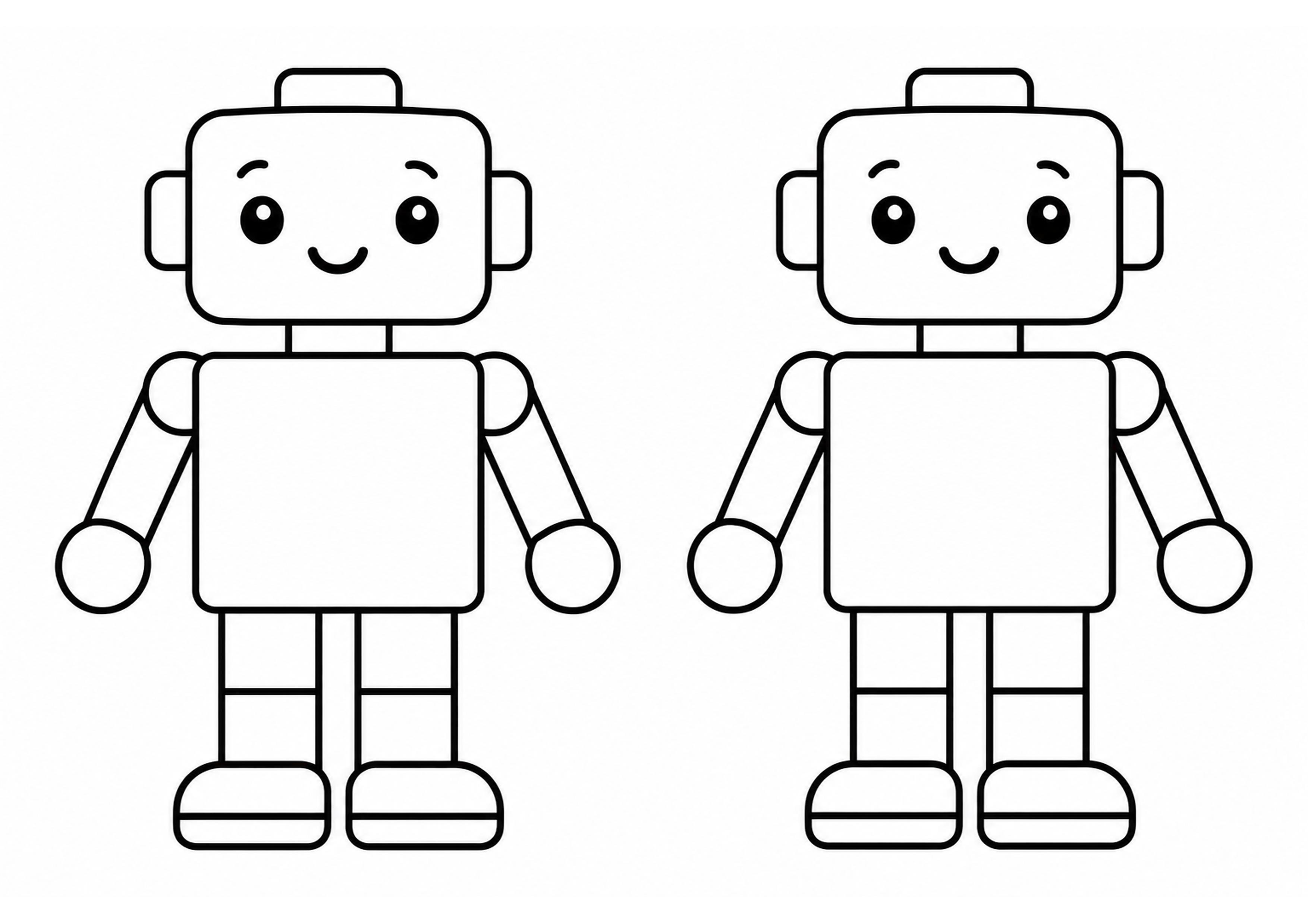 LEGO Figurine Coloring Activity - Black and White Outline