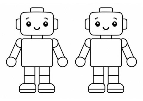 LEGO Figurine Coloring Activity - Black and White Outline