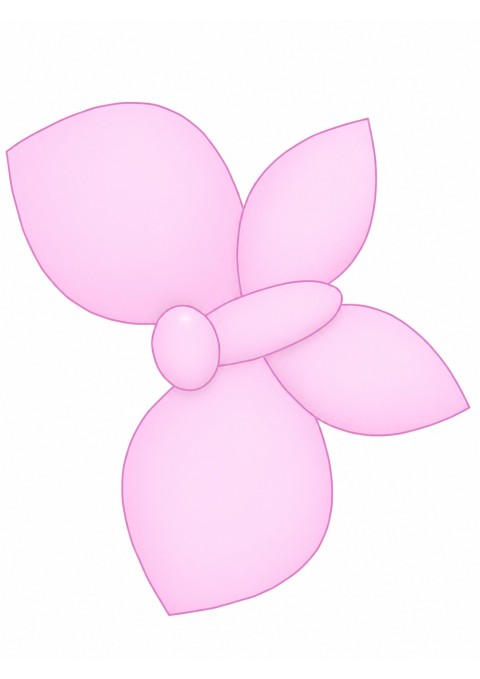 Pembe Çiçek Şablonu - Eğitici Tasarım