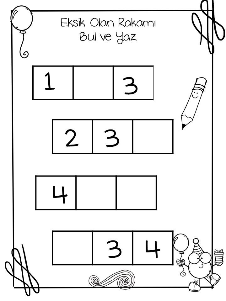 Eksik Olan Rakımı Bul ve Yaz - Sayılarla Matematik Eğitimi