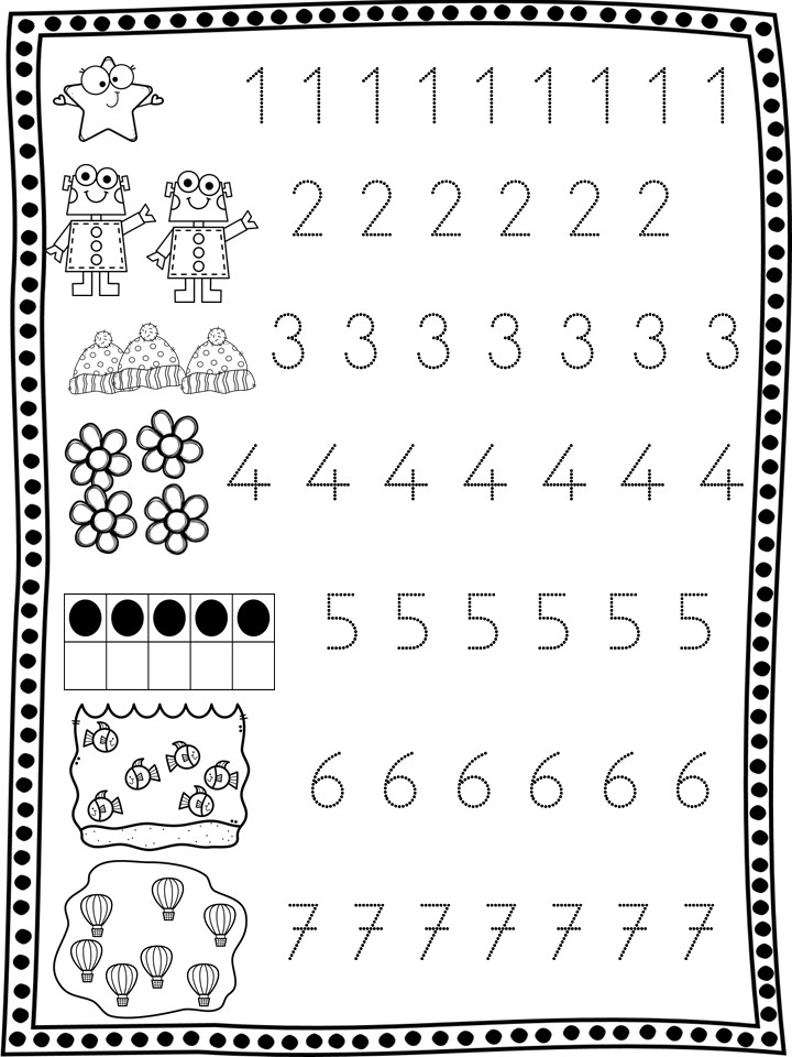 Eğlenceli Sayılar ve Şekiller: 1'den 7'ye Sayma Alıştırmaları