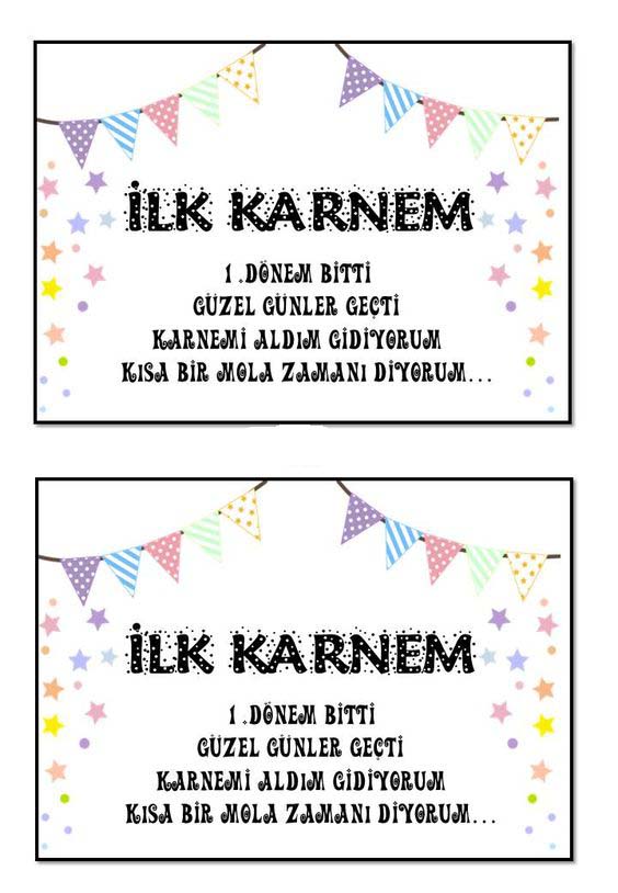 ILK KARNEM - 1.DÖNEM BİTTİ, GÜZEL GÜNLER GEÇTİ, KARNEMİ ALDIM GİDİYORUM, KISA BİR MOLA ZAMANI DİYORUM