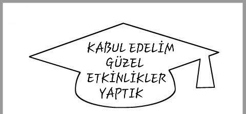 KABUL EDELİM GÜZEL ETKİNLİKLER YAPTIK - Mezuniyet Şapkası ile Etkinlik Açıklaması