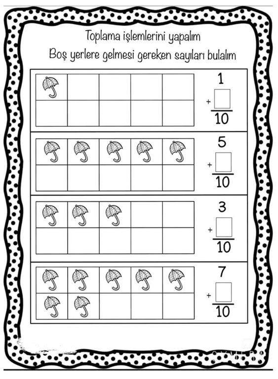 Toplama İşlemleri Eğitici Materyali: 1-10 Arasındaki Sayıları Bulma
