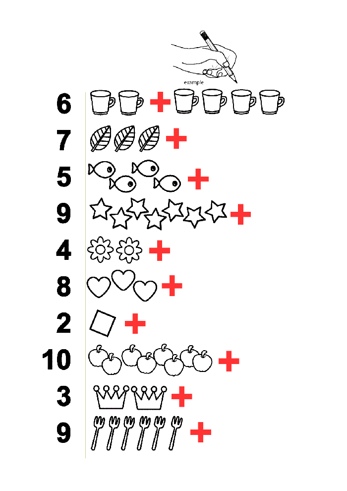 Eğitici Toplama Matrisi: 6 Kupa, 7 Yaprak, 5 Balık, 9 Yıldız, 4 Çiçek, 8 Kalp, 2 Kare, 10 Elma, 3 Taç, 9 Çatal